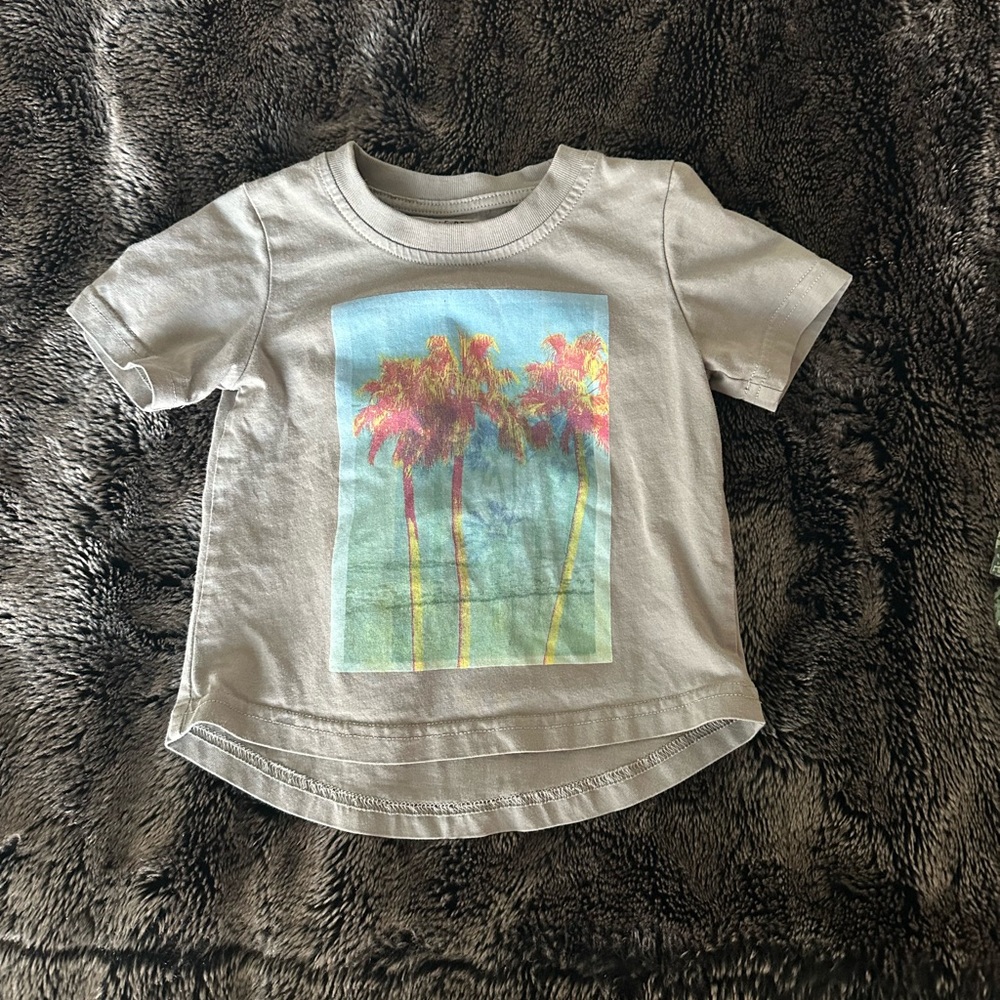 Little Bipsy Palm Tree Graphic Tee - Gray